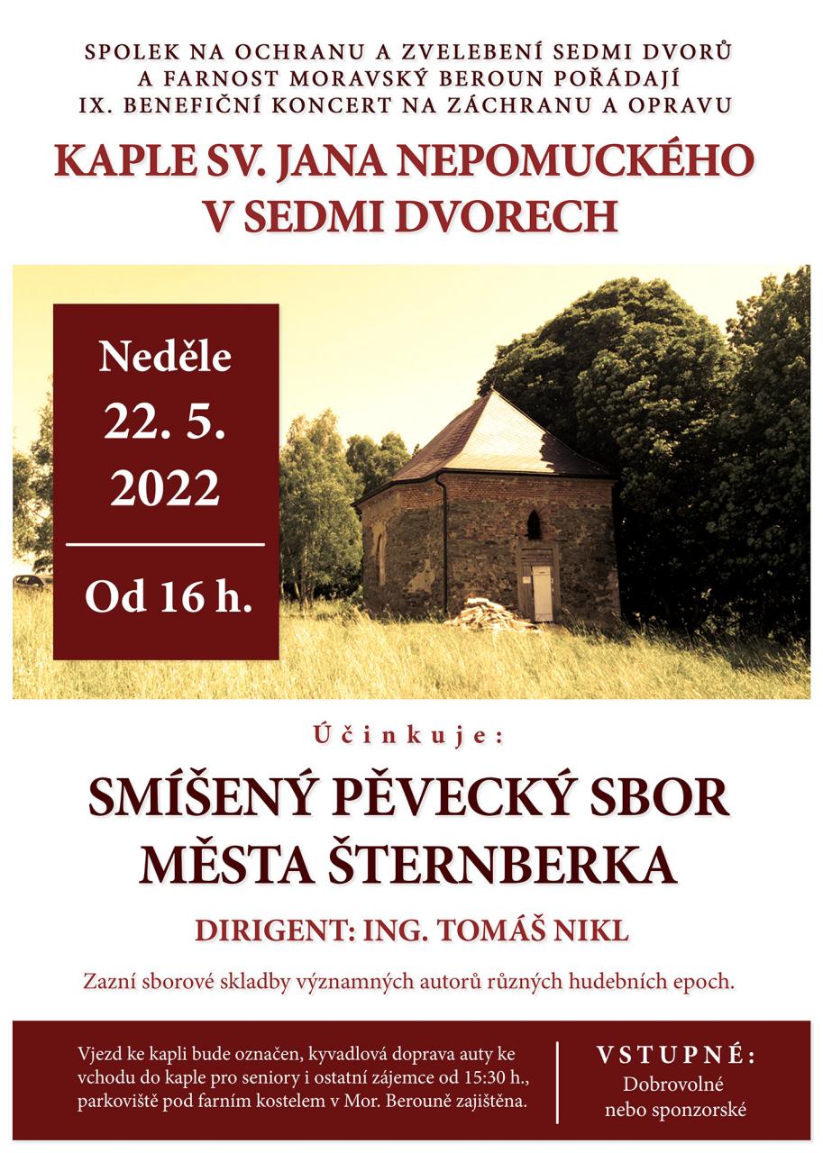 IX. benefiční koncert na záchranu kaple v Sedmi Dvorech